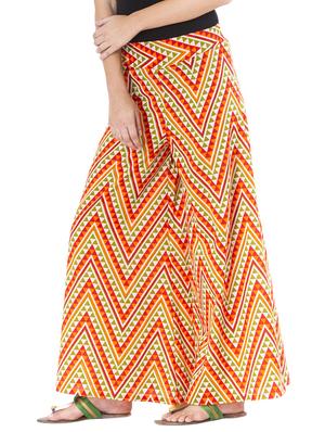 multi colored cotton palazzos - 10980903 - Standard Image - 2