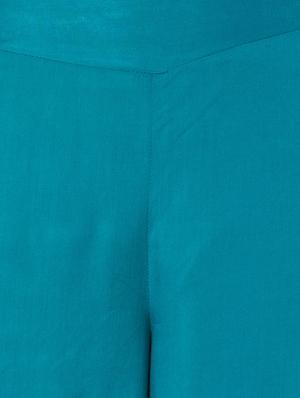 blue cotton palazzos - 10980918 - Standard Image - 4