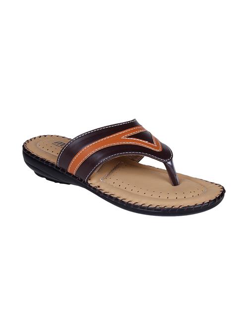 brown faux leather sandals - 10986460 - Standard Image - 1