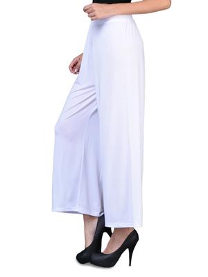 white rayon palazzo - 1098720 - Standard Image - 2