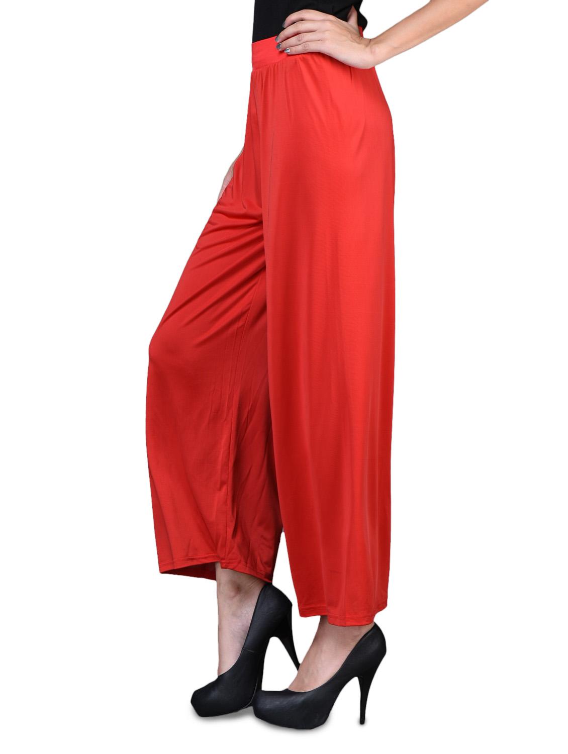 red rayon palazzo - 1098722 - Zoom Image - 2