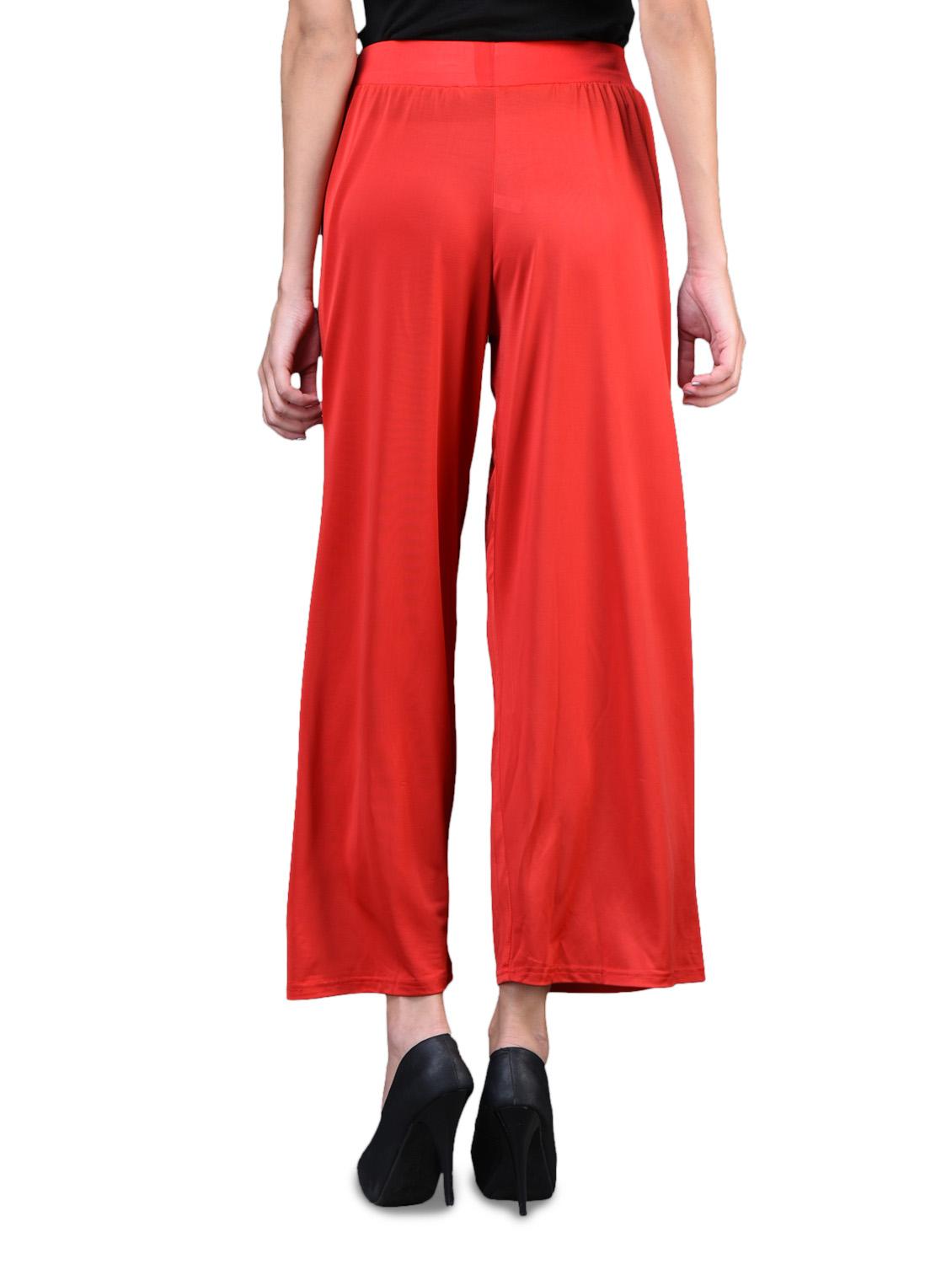 red rayon palazzo - 1098722 - Zoom Image - 3