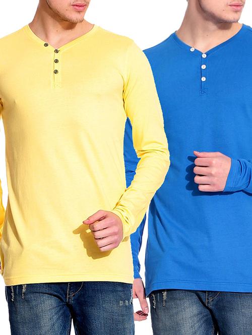 blueyellow cotton blend tshirt - 10990412 - Standard Image - 1