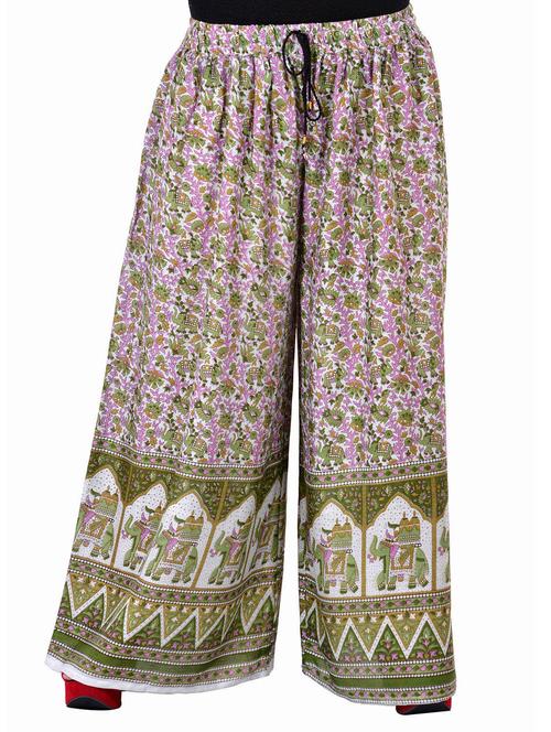 green cotton palazzo - 10999514 - Standard Image - 1