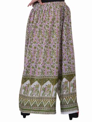 green cotton palazzo - 10999514 - Standard Image - 2