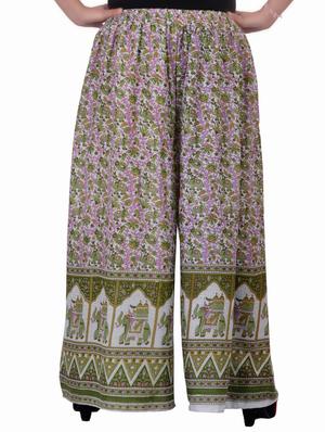 green cotton palazzo - 10999514 - Standard Image - 3
