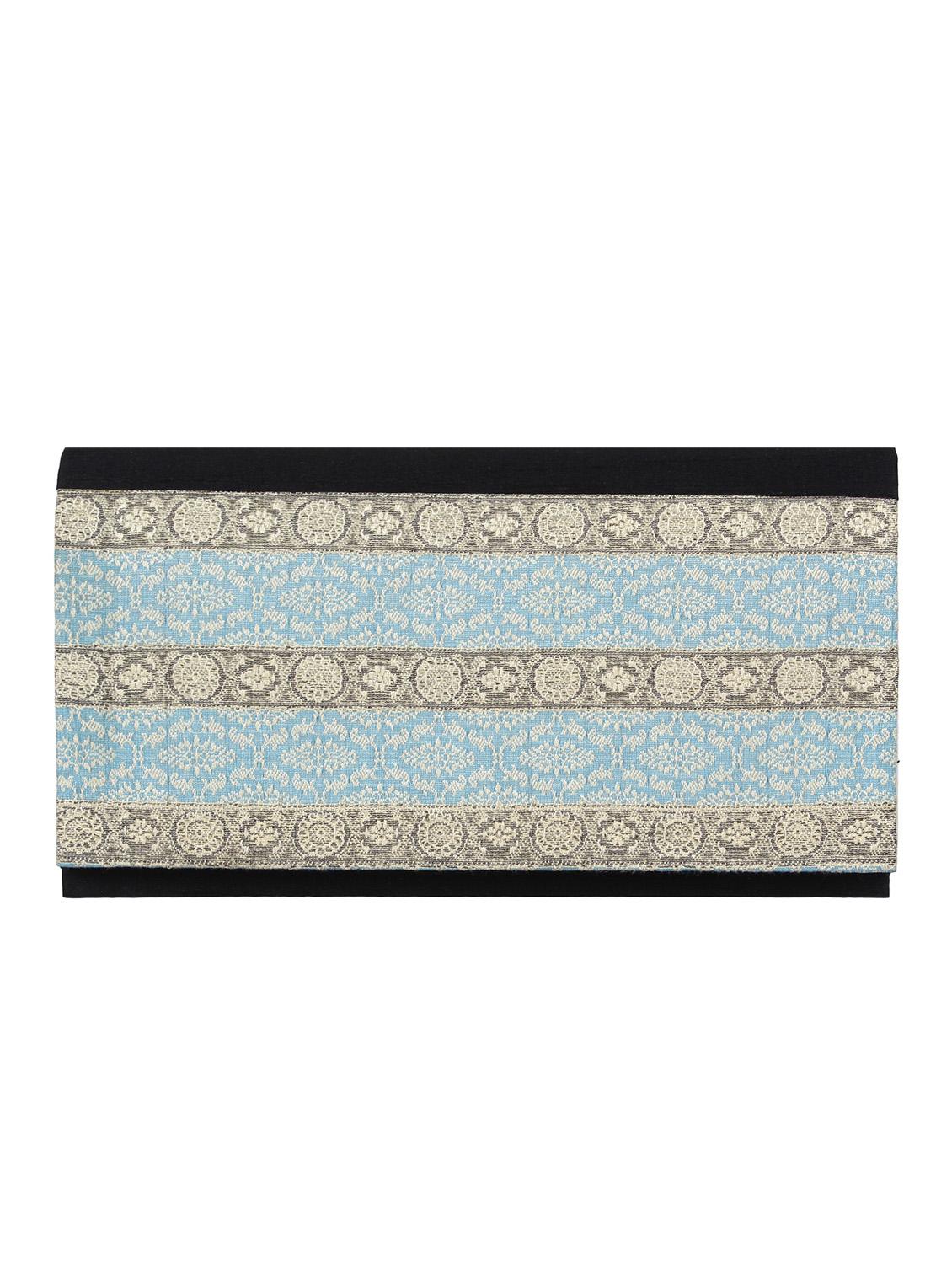 blue art silk clutch - 11000407 - Zoom Image - 1
