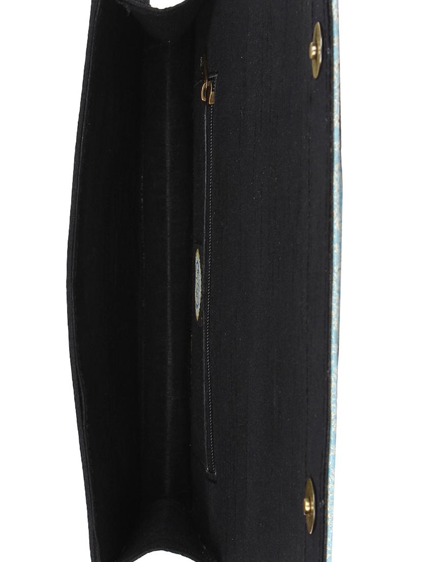 blue art silk clutch - 11000407 - Zoom Image - 3