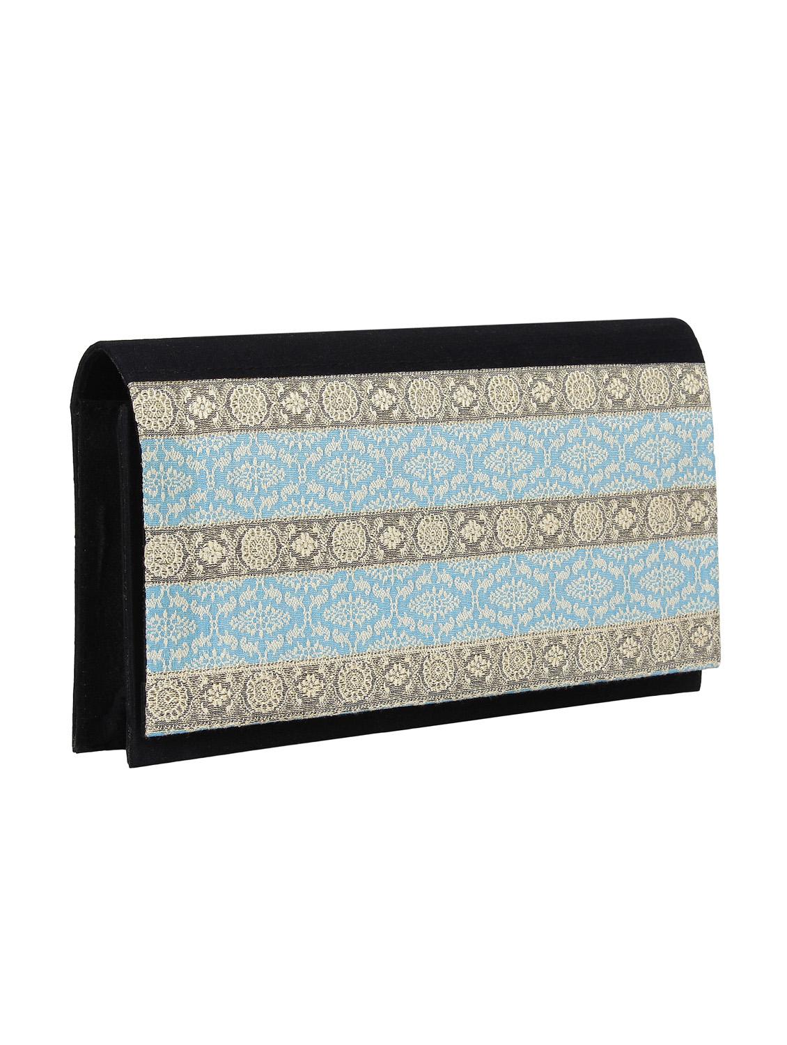 blue art silk clutch - 11000407 - Zoom Image - 5