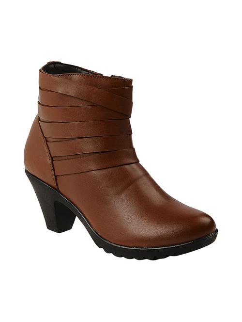 brown faux leather boot - 11004778 - Standard Image - 1
