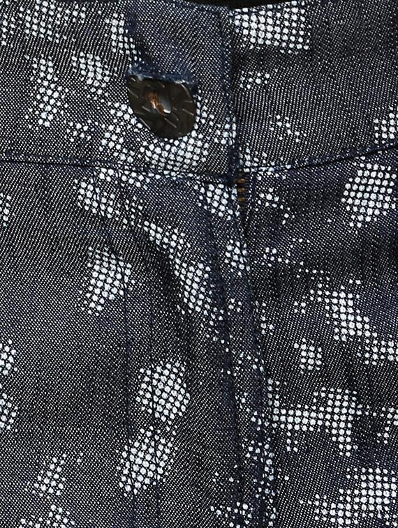 blue cotton shorts - 11010727 - Zoom Image - 4