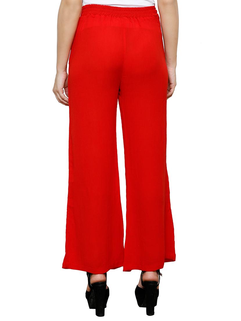 orange rayon palazzos - 11010731 - Zoom Image - 3