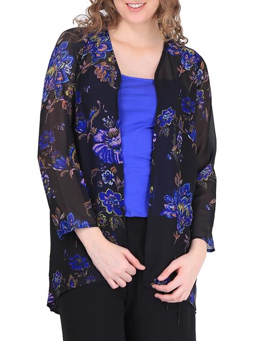 blue georgette shrug - 11012504 - Standard Image - 1