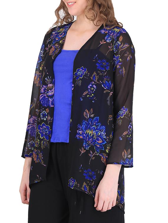 blue georgette shrug - 11012504 - Zoom Image - 2