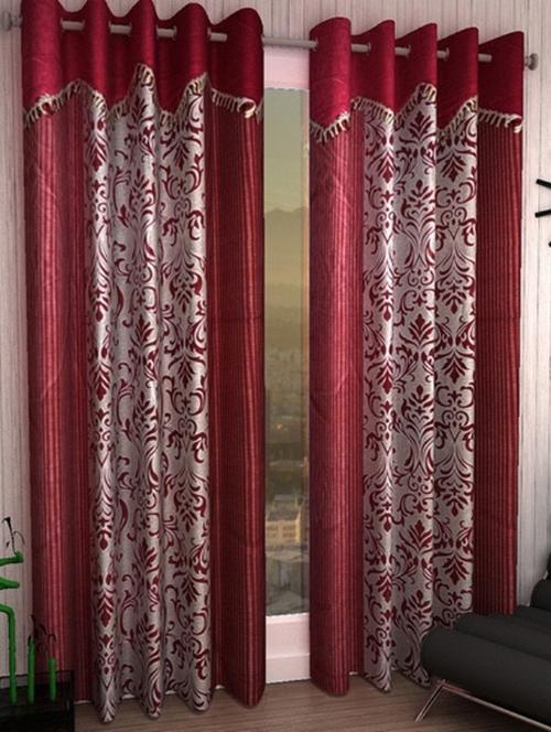 k dã©cor set of 2 valance style long door curtains - 11013472 - Standard Image - 1