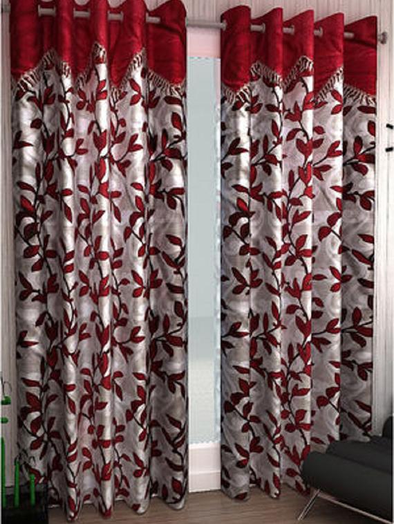 k dã©cor set of 2 valance style door curtains - 11014138 - Zoom Image - 1