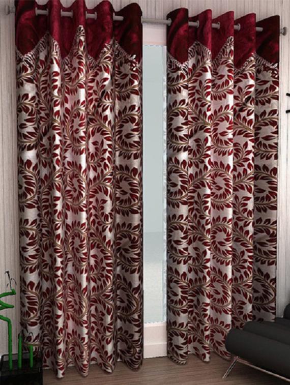 k dã©cor set of 3 valance style long door curtains - 11014618 - Zoom Image - 1
