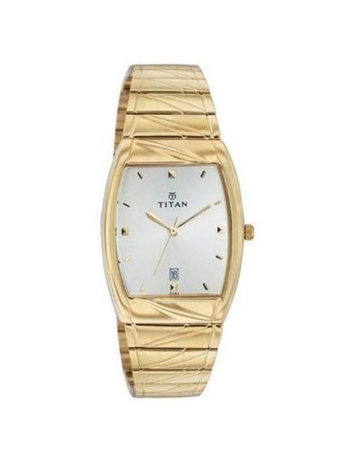 gold stainless steel analogue watch - 11014863 - Standard Image - 1
