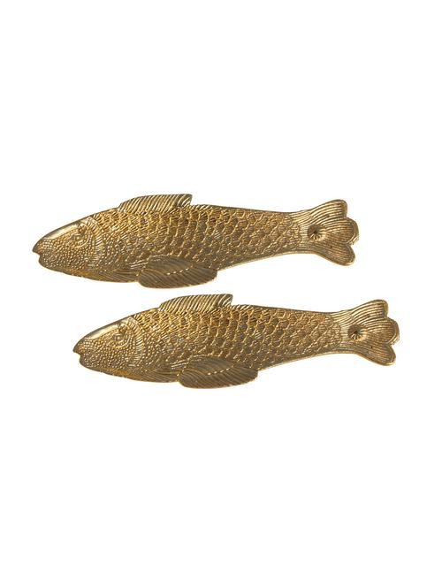 fish shaped gold plated incense holder pair in metal - 11017681 - Standard Image - 1