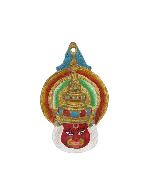 kathakali mask painted in metal - 11017738 - Standard Image - 1