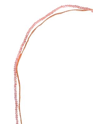 pink glass beads necklace - 11017932 - Standard Image - 3