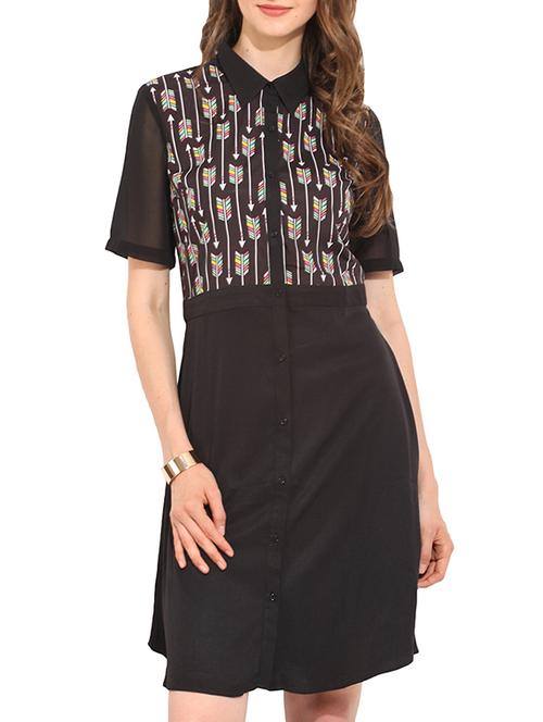 black 100% p0lyester dress - 11037032 - Very Small Image - 1