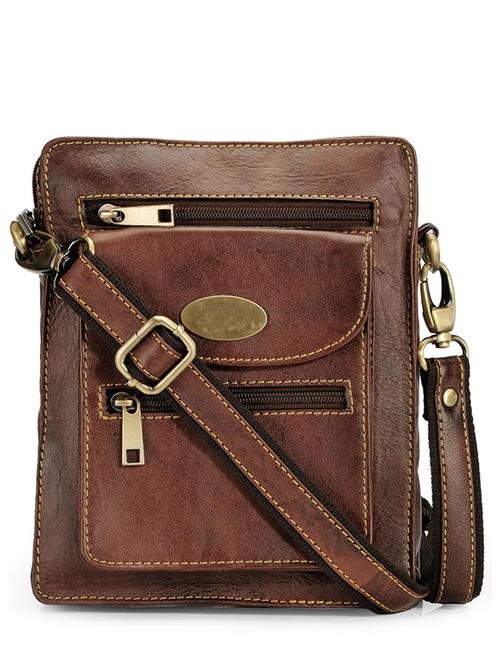brown leather sling bag - 11042591 - Very Small Image - 1