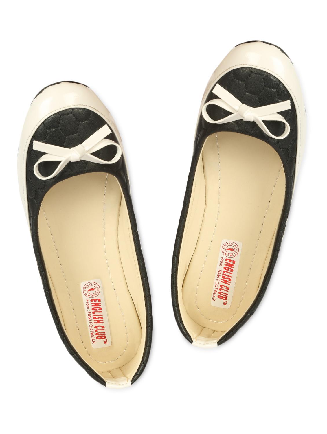 black & white colour block ballerinas - 1104520 - Zoom Image - 1
