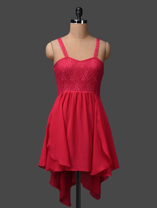 Sleeveless lacy high-low dress - 1105081 - Very Small Image - 1