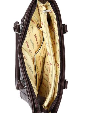 brown leatherette handbag - 11051993 - Standard Image - 3