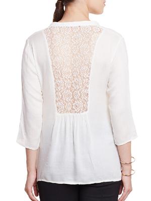 white cotton regular top - 11052057 - Standard Image - 3
