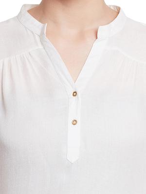 white cotton regular top - 11052057 - Standard Image - 4