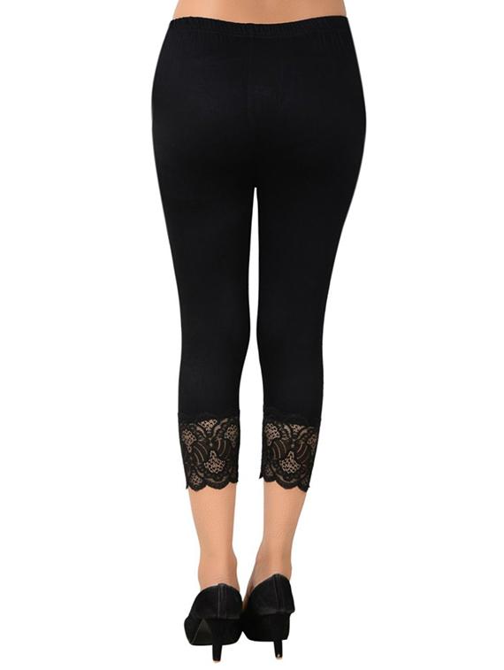 black viscose capri legging - 11054177 - Zoom Image - 3