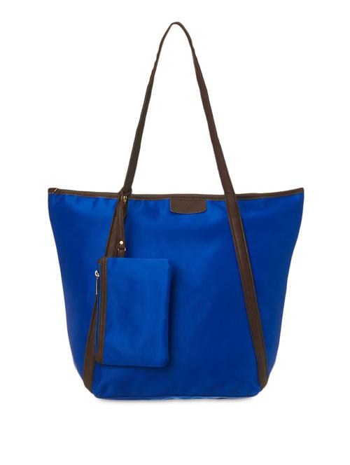royal blue nylon tote with mini pouch - 1105982 - Standard Image - 1