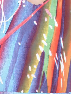 multi colored rayon dress - 11062869 - Standard Image - 4