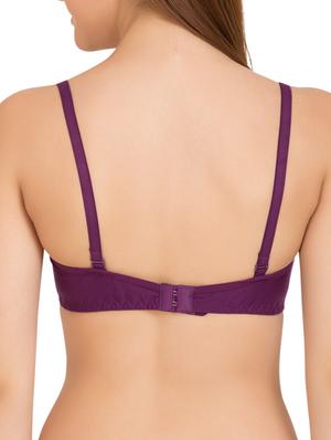 dark purple cotton blend bra - 11067439 - Standard Image - 3