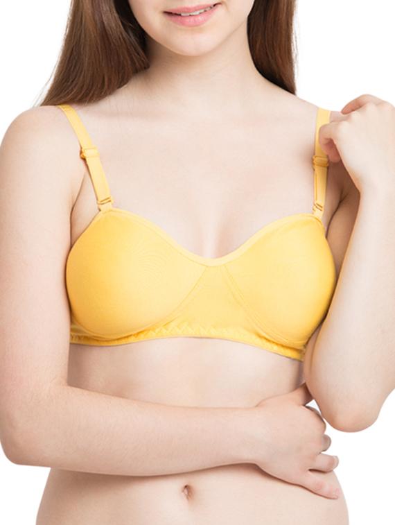 yellow cotton blend bra - 11067447 - Zoom Image - 2