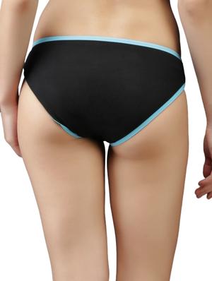 solid black red piping cotton panties (pack of 3) - 1107703 - Standard Image - 7