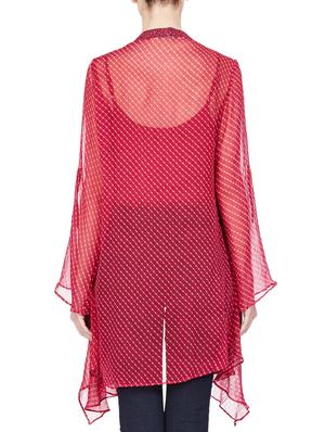 pink printed viscose chiffon shirt - 11082407 - Standard Image - 3