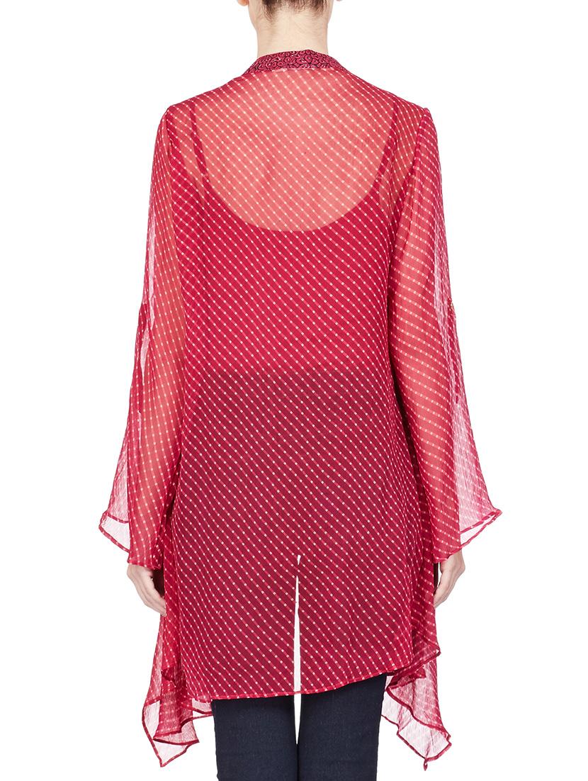pink printed viscose chiffon shirt - 11082407 - Zoom Image - 3
