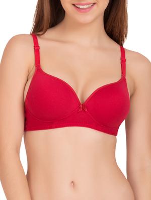 red cotton bra - 11083489 - Standard Image - 2