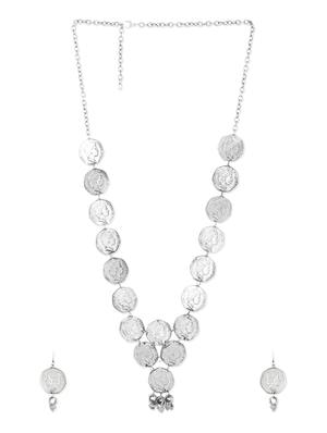 silver metal alloy necklace - 11090031 - Standard Image - 2