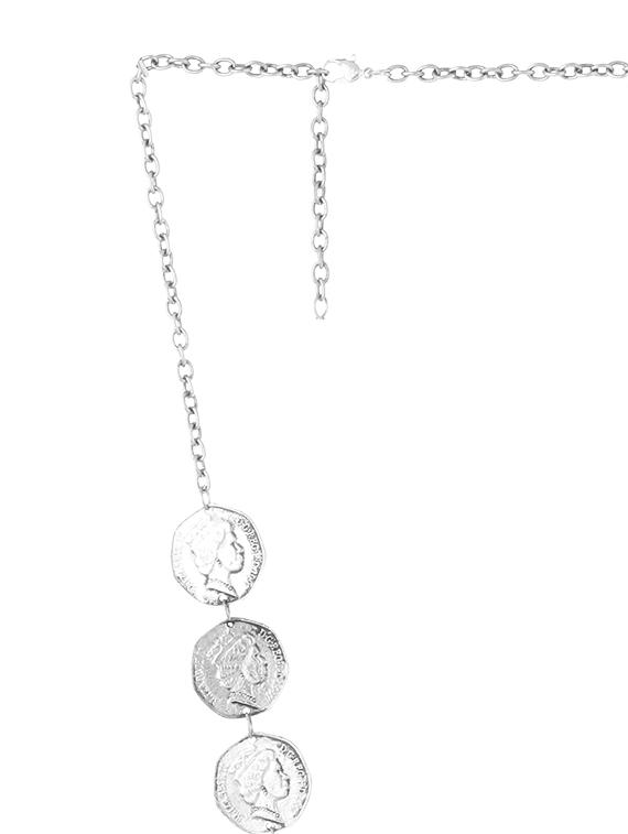 silver metal alloy necklace - 11090031 - Zoom Image - 3