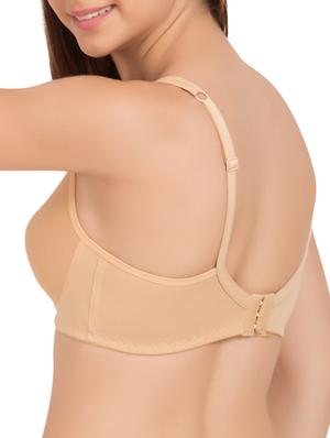 dark pink, beige cotton bra - 11090812 - Standard Image - 6