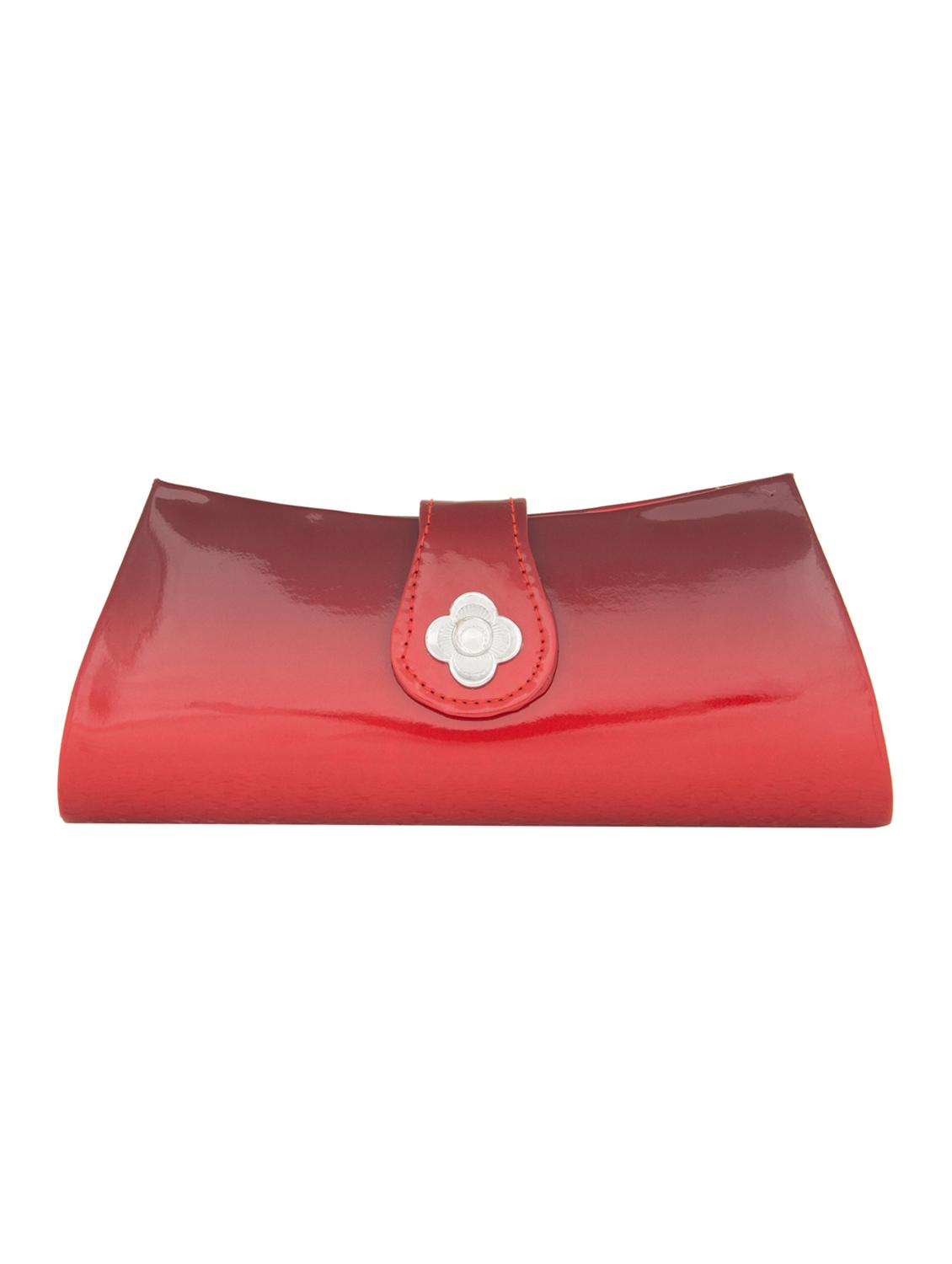 red leatherette clutch - 11100182 - Zoom Image - 1