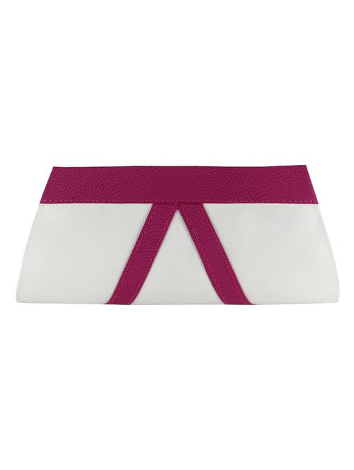 white leatherette clutch - 11100184 - Standard Image - 1