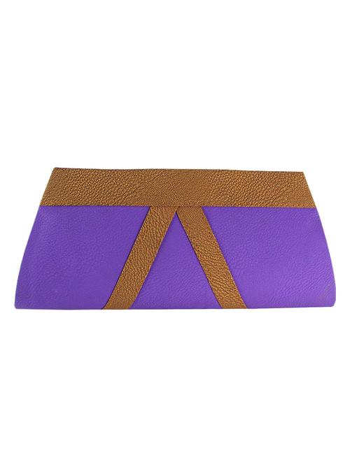 purple leatherette clutch - 11100187 - Standard Image - 1