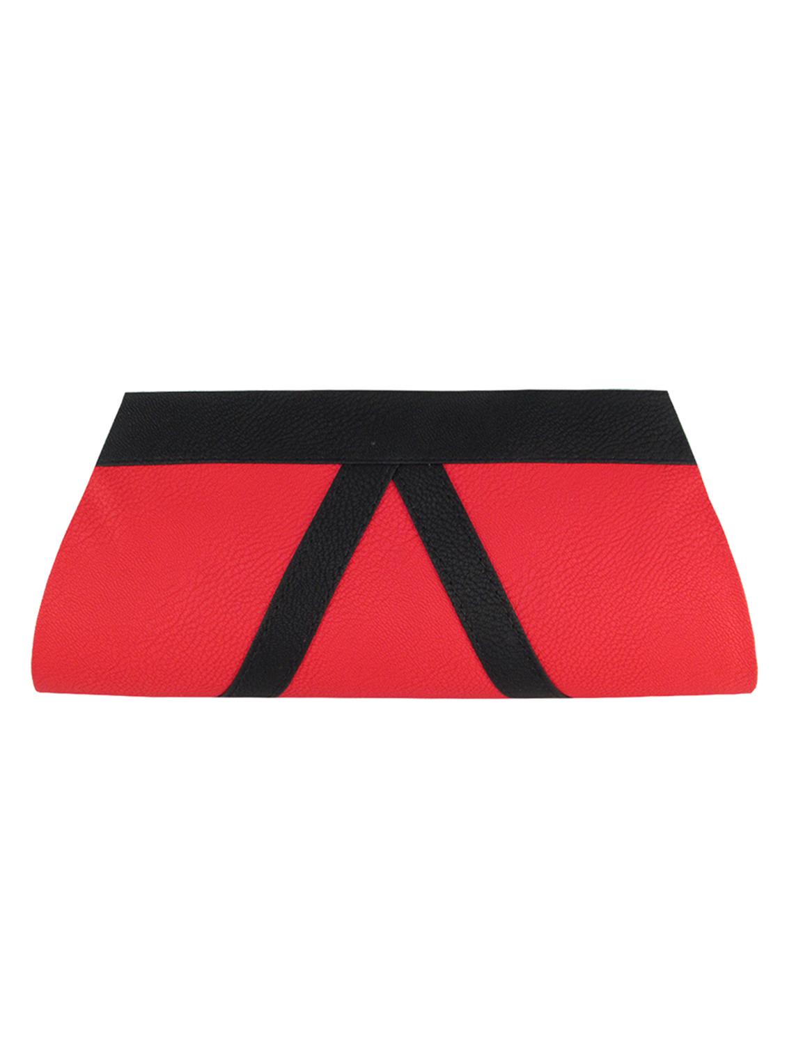 red leatherette clutch - 11100188 - Zoom Image - 1