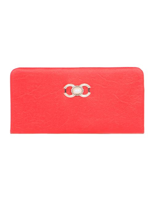 red leatherette clutch - 11100405 - Standard Image - 1