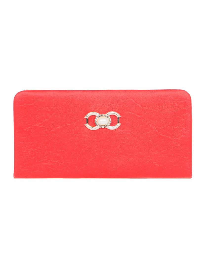 red leatherette clutch - 11100405 - Zoom Image - 1